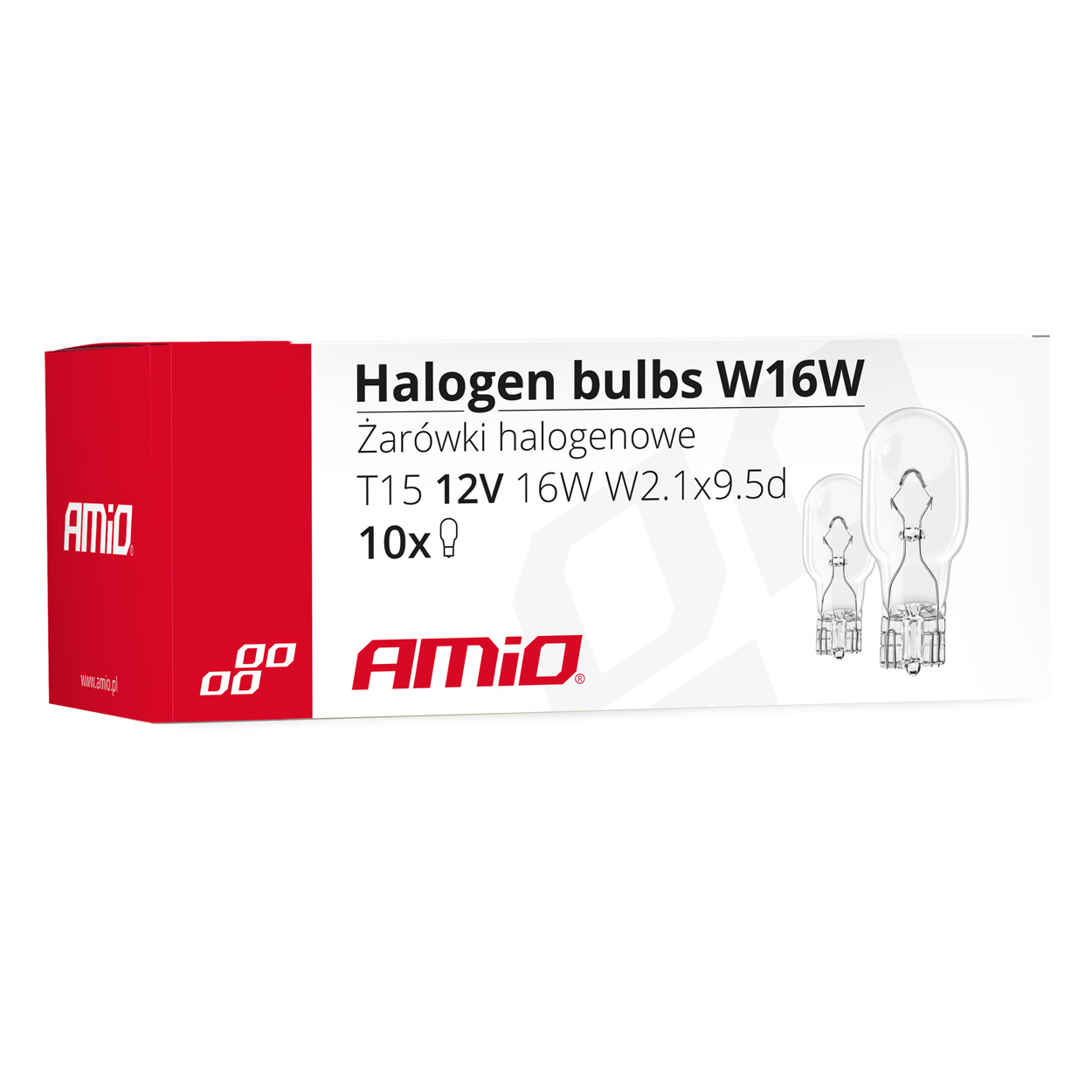Set 10 becuri cu halogen W16W, T15, 16W, W2.1x9.5d, 12V - imagine 3