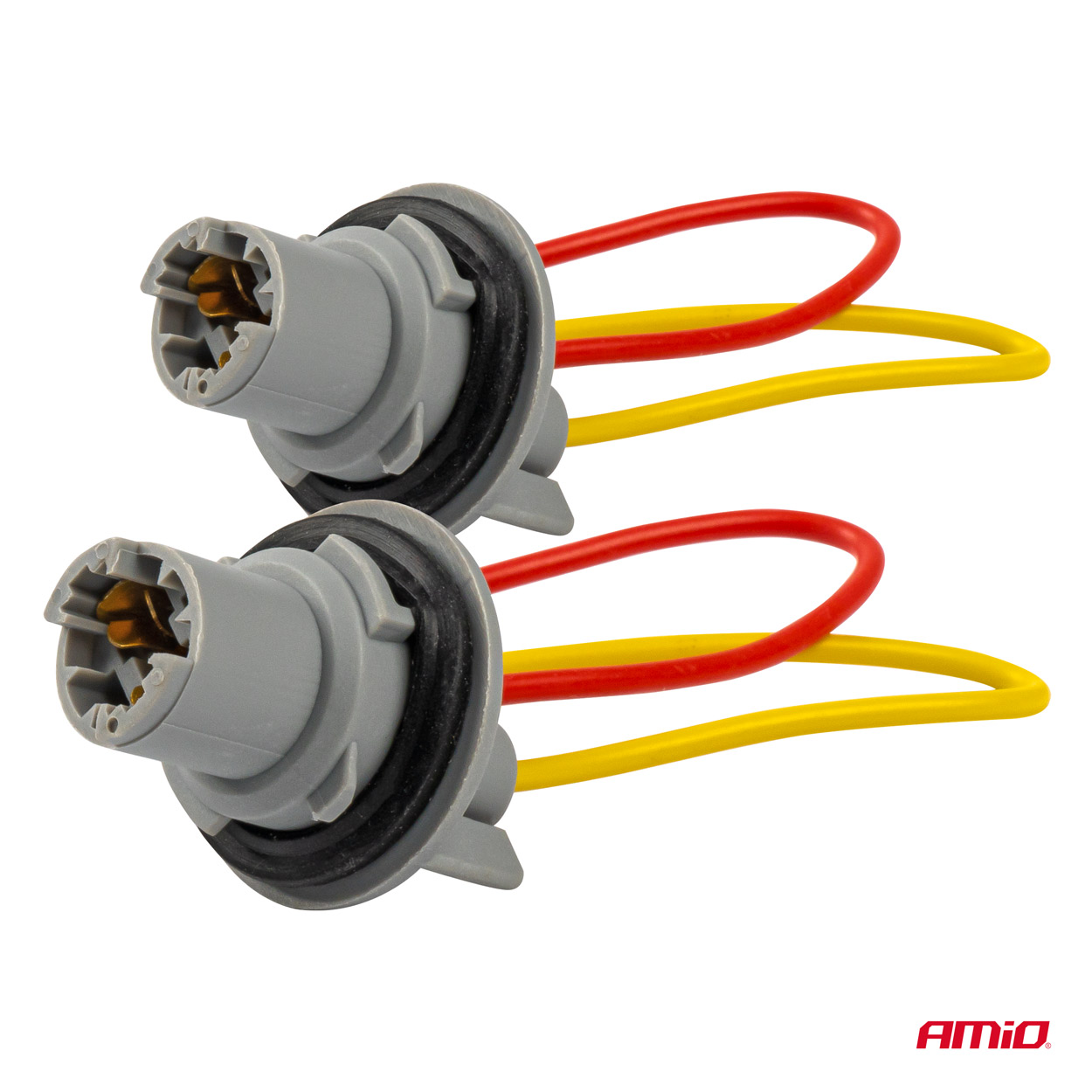 Set 2 socluri bec T15, W16W, W5W, cu garnitura din cauciuc - imagine 2