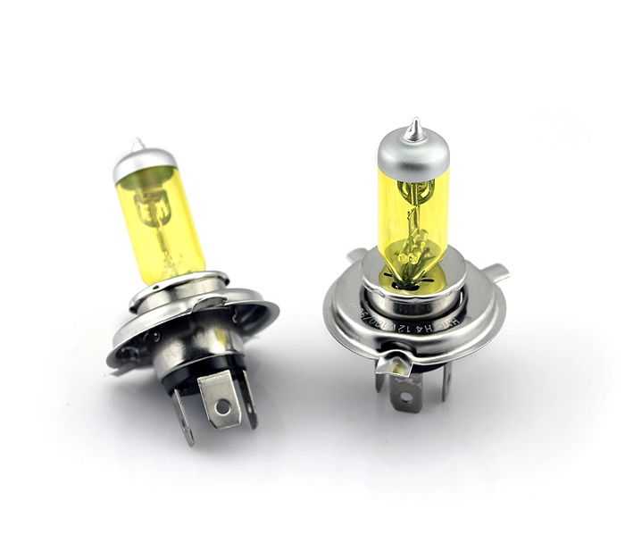 Set 2 becuri H4 (P43) pentru proiectoare de ceata, culoare galbena, 12V, 55W - imagine 2