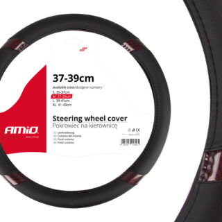 Husa volan negru + carbon maro SWC-19-M (37-39cm)