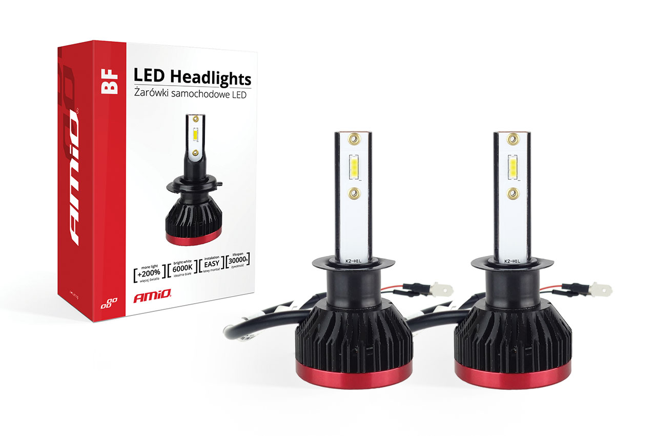 Becuri auto LED BF Series AMiO compatibil H1, destinat competitiilor auto sau off-road