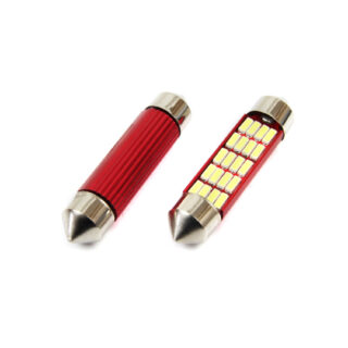 Set becuri auto cu LED CANBUS sofit compatibil C5W 20 SMD 41mm Alb 12/24V, destinat competitiilor auto sau off-road