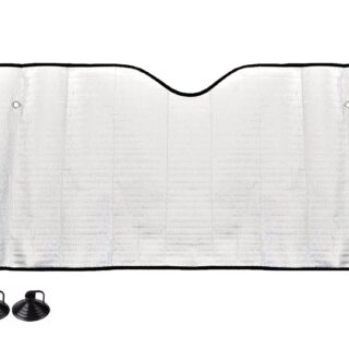 Parasolar parbriz argintiu din spuma EPE 130x60 cm
