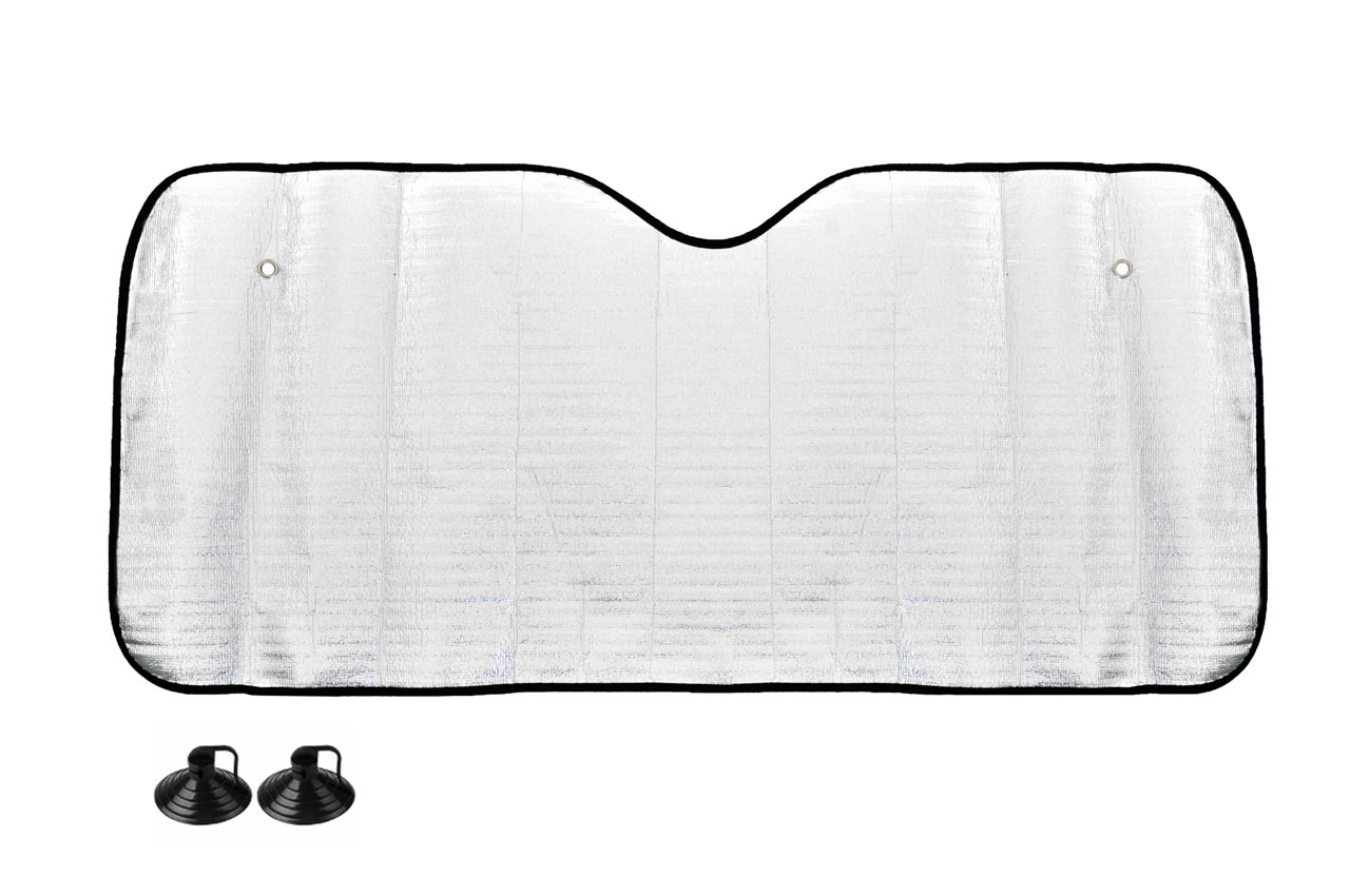 Parasolar parbriz argintiu din spuma EPE 130x60 cm
