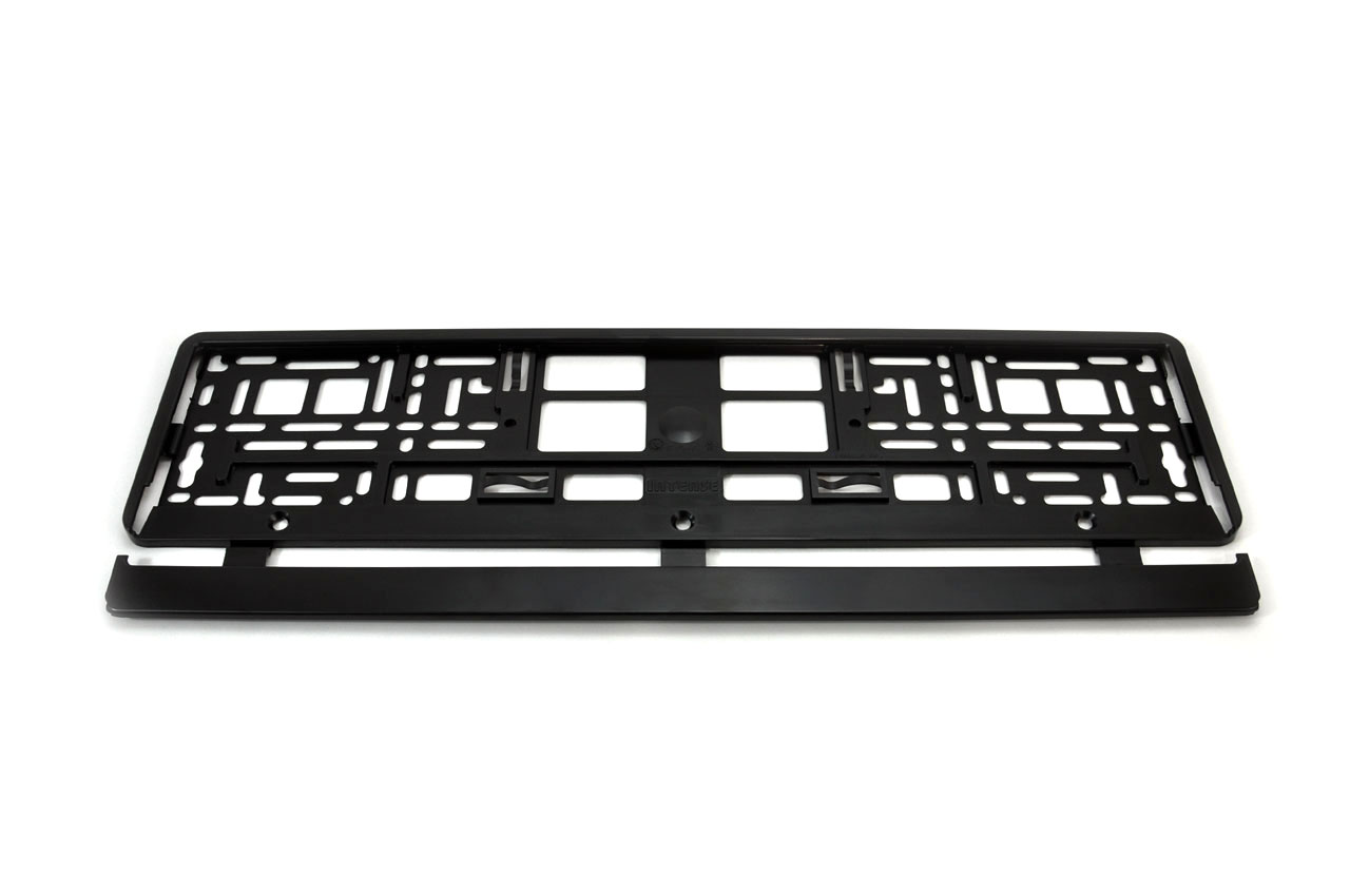 Suport numar inmatriculare negru 52.3 x 11cm - imagine 2
