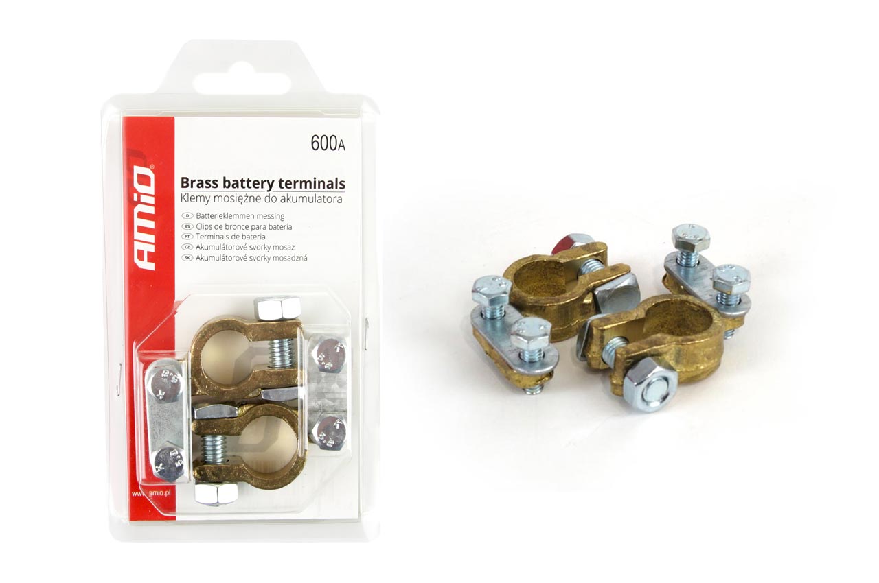 Clema pentru baterie auto din alama 600AMP 2 buc (borne baterie) - imagine 2