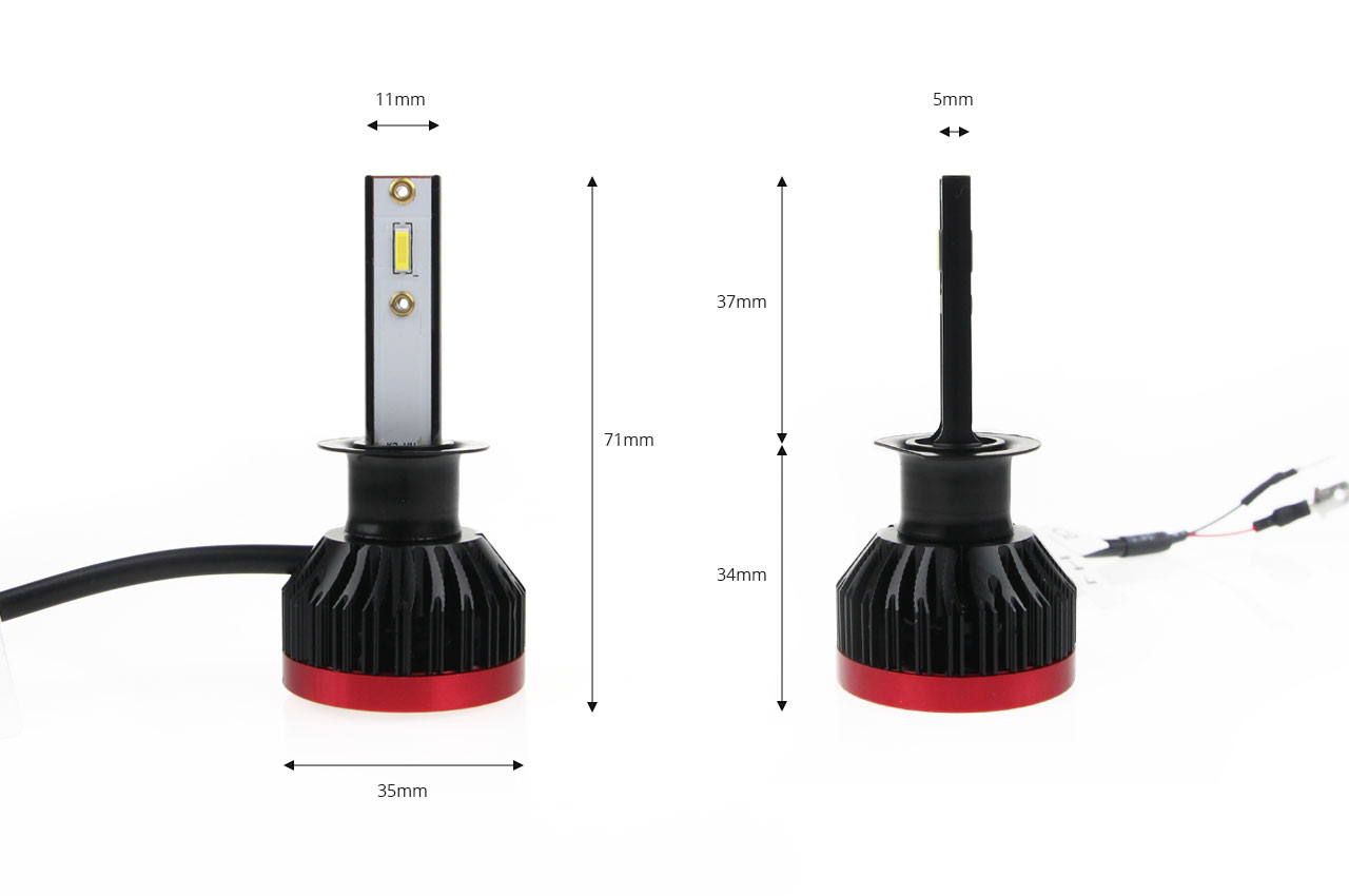 Becuri auto LED BF Series AMiO compatibil H1, destinat competitiilor auto sau off-road - imagine 2