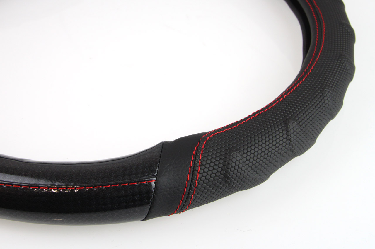 Husa volan Waves + cusatura rosie SWC-21-M (37-39cm) - imagine 2