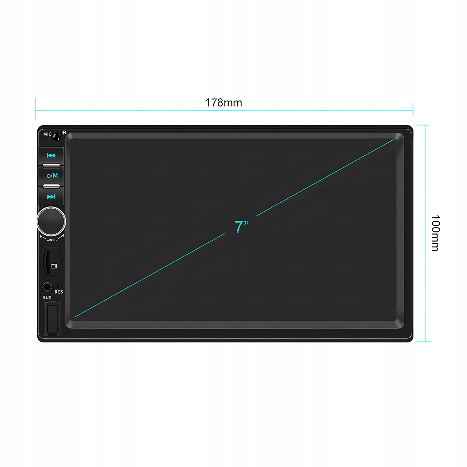 Player Video Auto, dimensiune 2DIN, TouchScreen de 7 inch, 4 x 50W, model WDS-30 cu Bluetooth, Handsfree, Radio, MP3, WMA, MP4, AUX, Card, Telecomanda, Functie Camera Marsarier - imagine 4