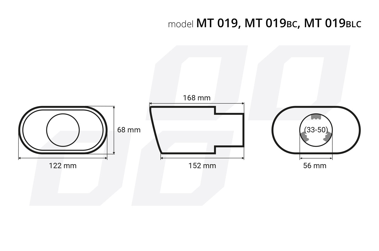 Ornament toba esapament din otel inoxidabil MT 019BC - imagine 3