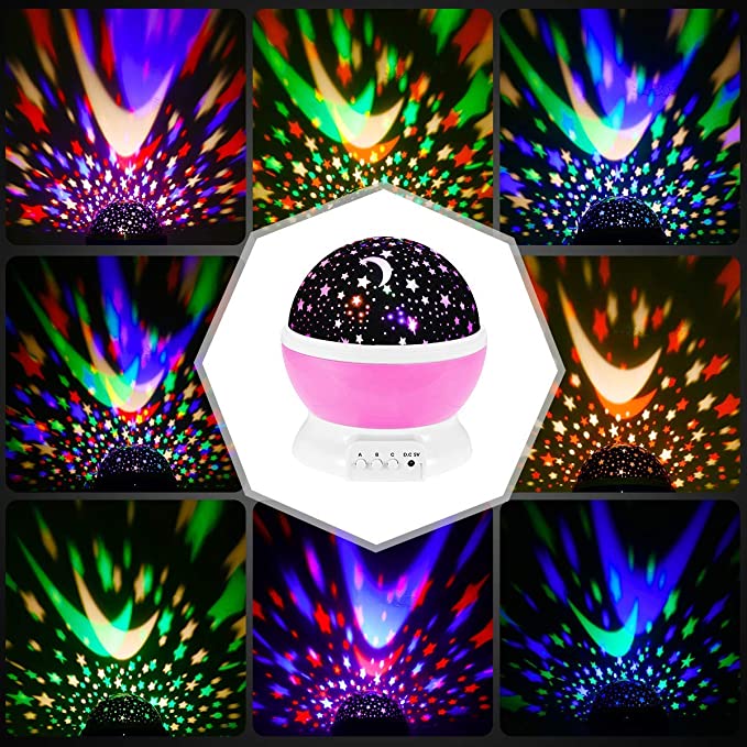 Proiector LED cu alimentare USB, model "Galaxy Stars" cu 9 moduri de afisare - imagine 2