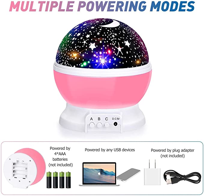 Proiector LED cu alimentare USB, model "Galaxy Stars" cu 9 moduri de afisare - imagine 6