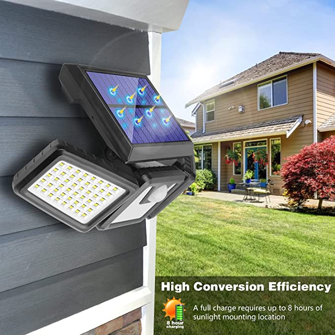 Lampa Solara LED, reglabila, model TRIO, cu senzor crepuscular si senzor de miscare - imagine 2