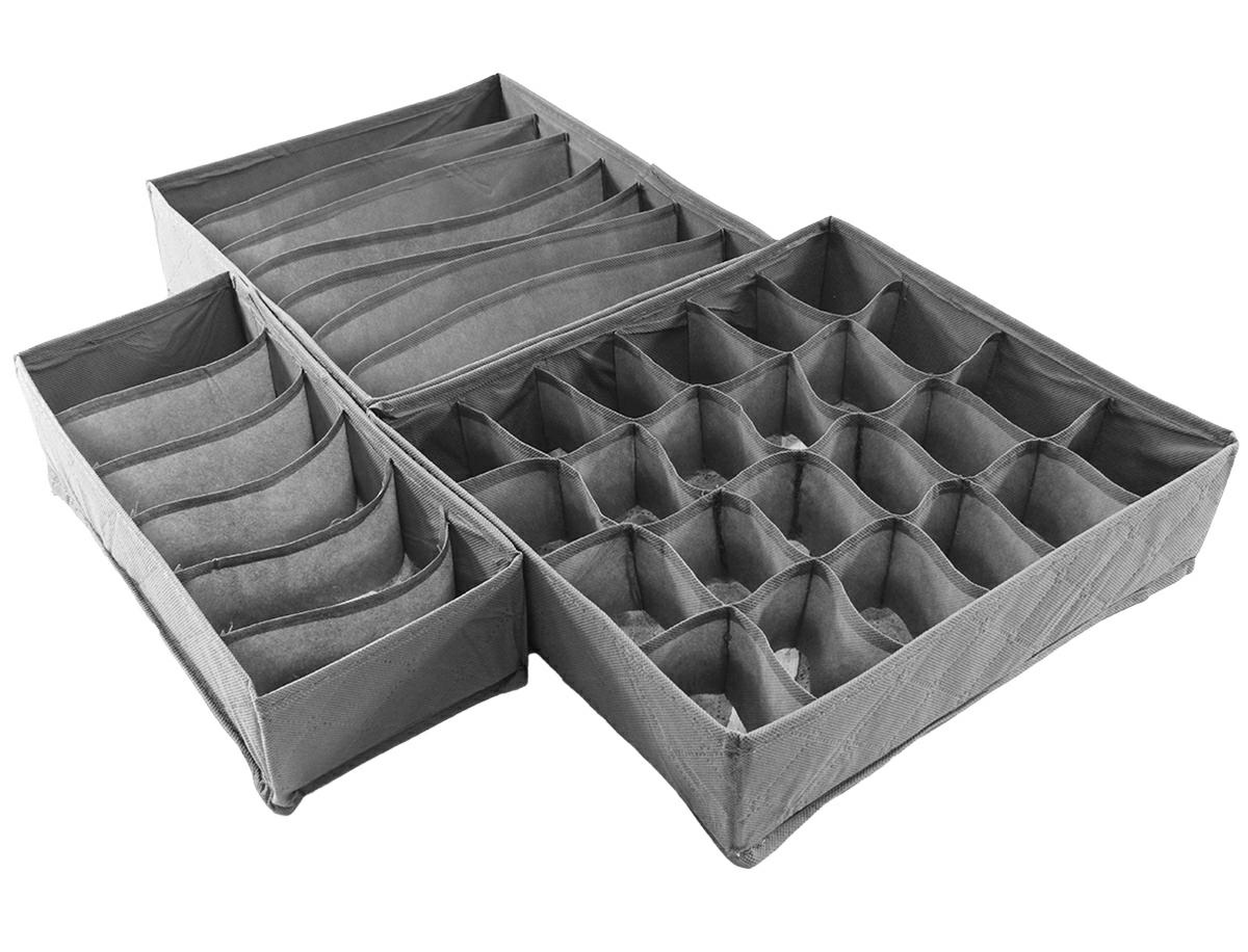 Set 3 buc. organizatoare inteligente pentru lenjerie intima, sosete, cravate, curele - imagine 3