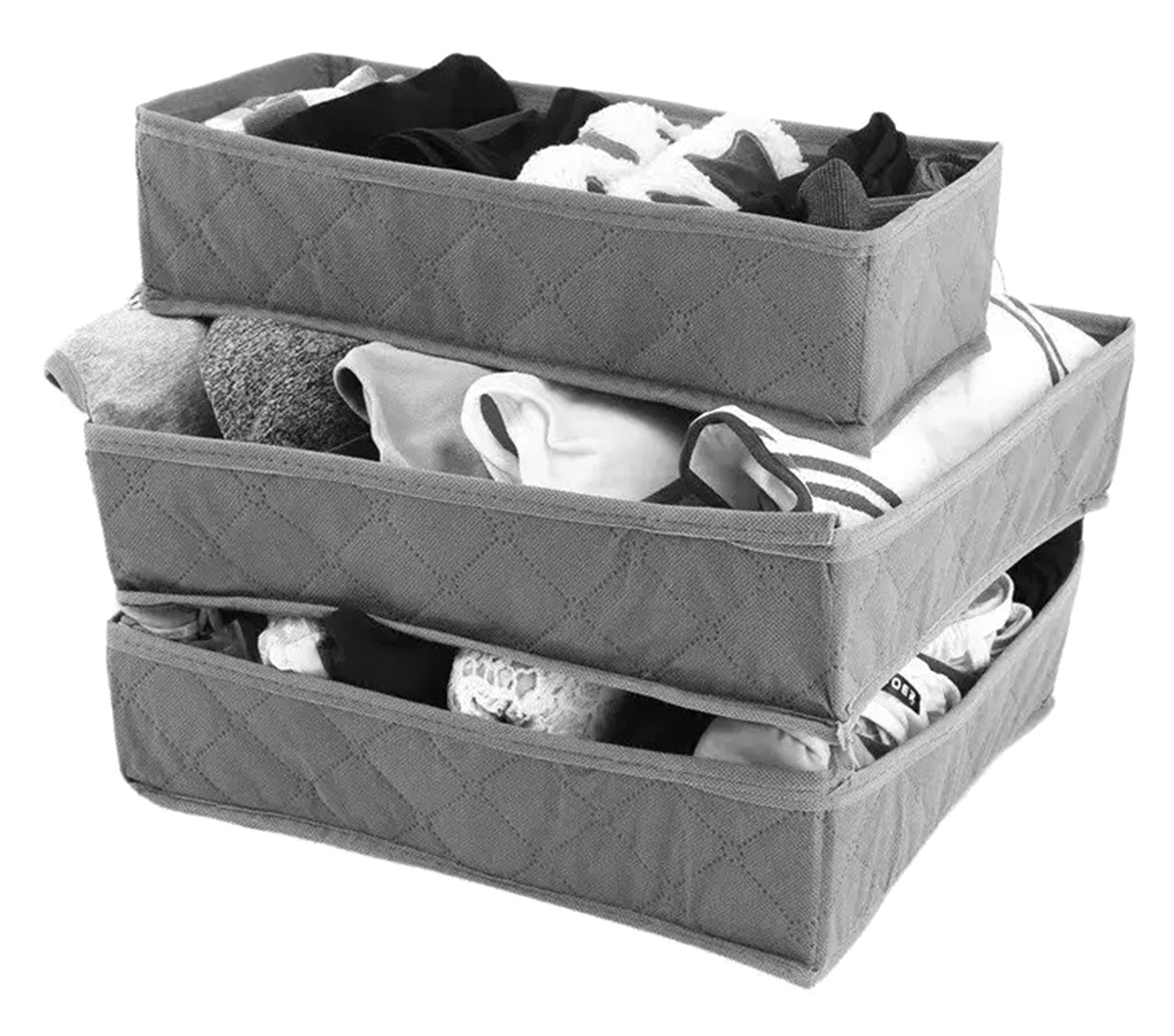 Set 3 buc. organizatoare inteligente pentru lenjerie intima, sosete, cravate, curele - imagine 4