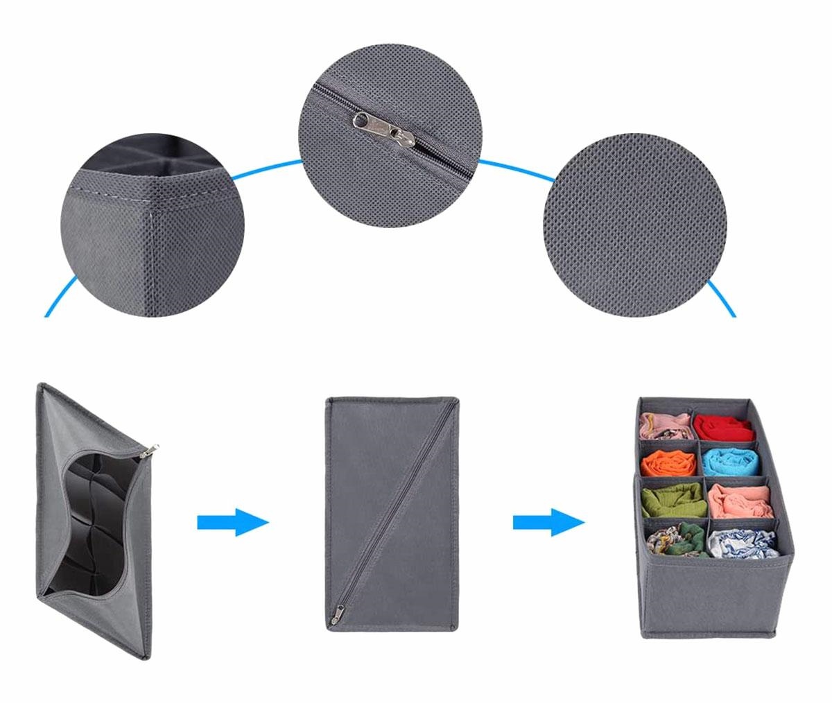 Set 3 buc. organizatoare inteligente pentru lenjerie intima, sosete, cravate, curele - imagine 8