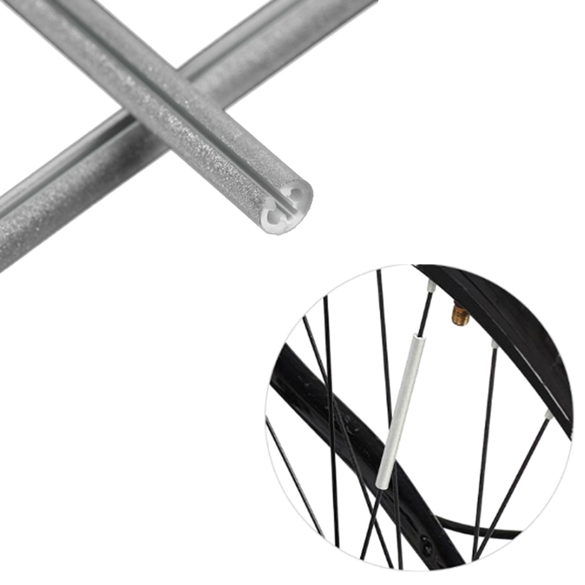 Set 12 ornamente din material reflectorizant pentru spite bicicleta, culoare verde - imagine 3
