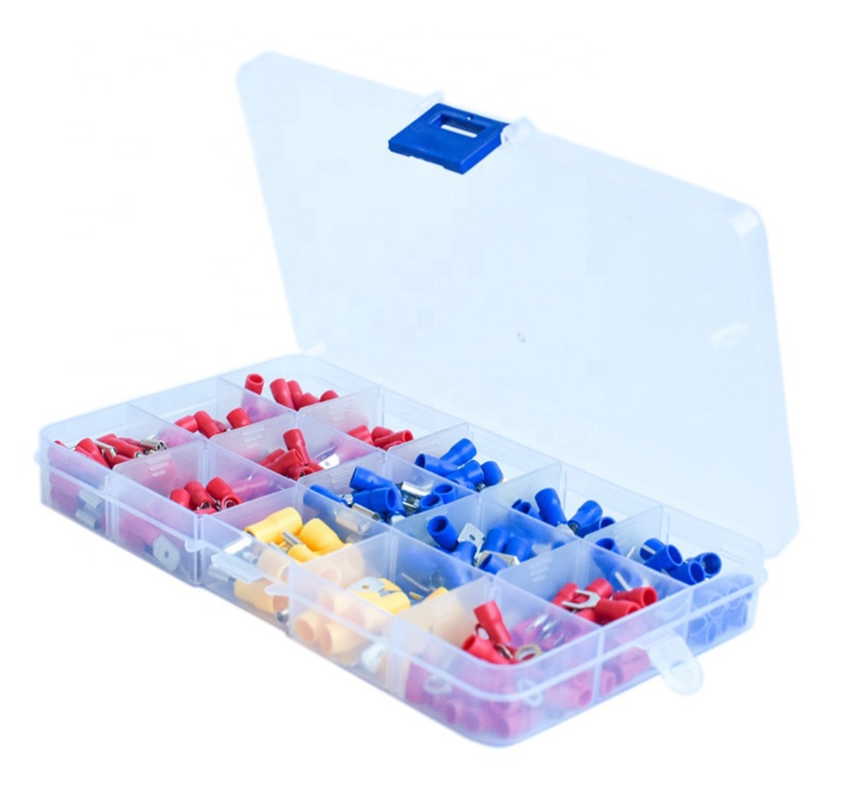 Set 280 de conectori de sertizare izolati, 15 tipuri, in carcasa de plastic - imagine 4