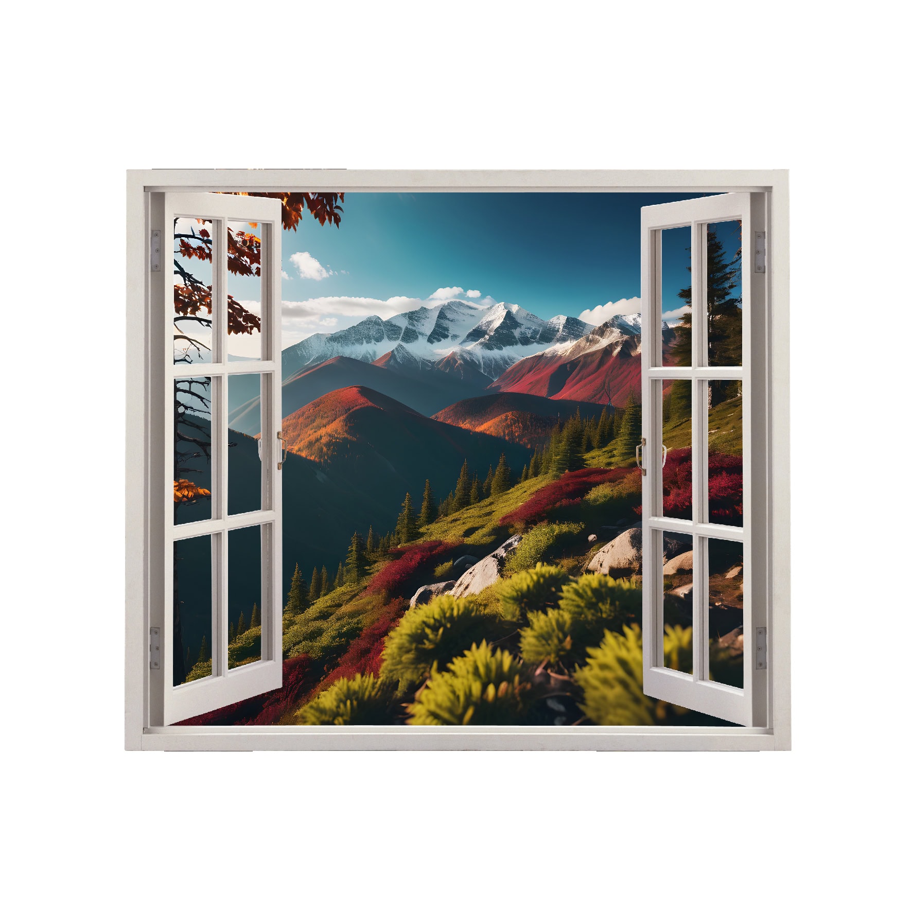 Folie imprimata color pentru decor perete locuinta, dimensiune 125 x 110cm, model: VIEW TO HAVEN 34 - imagine 2