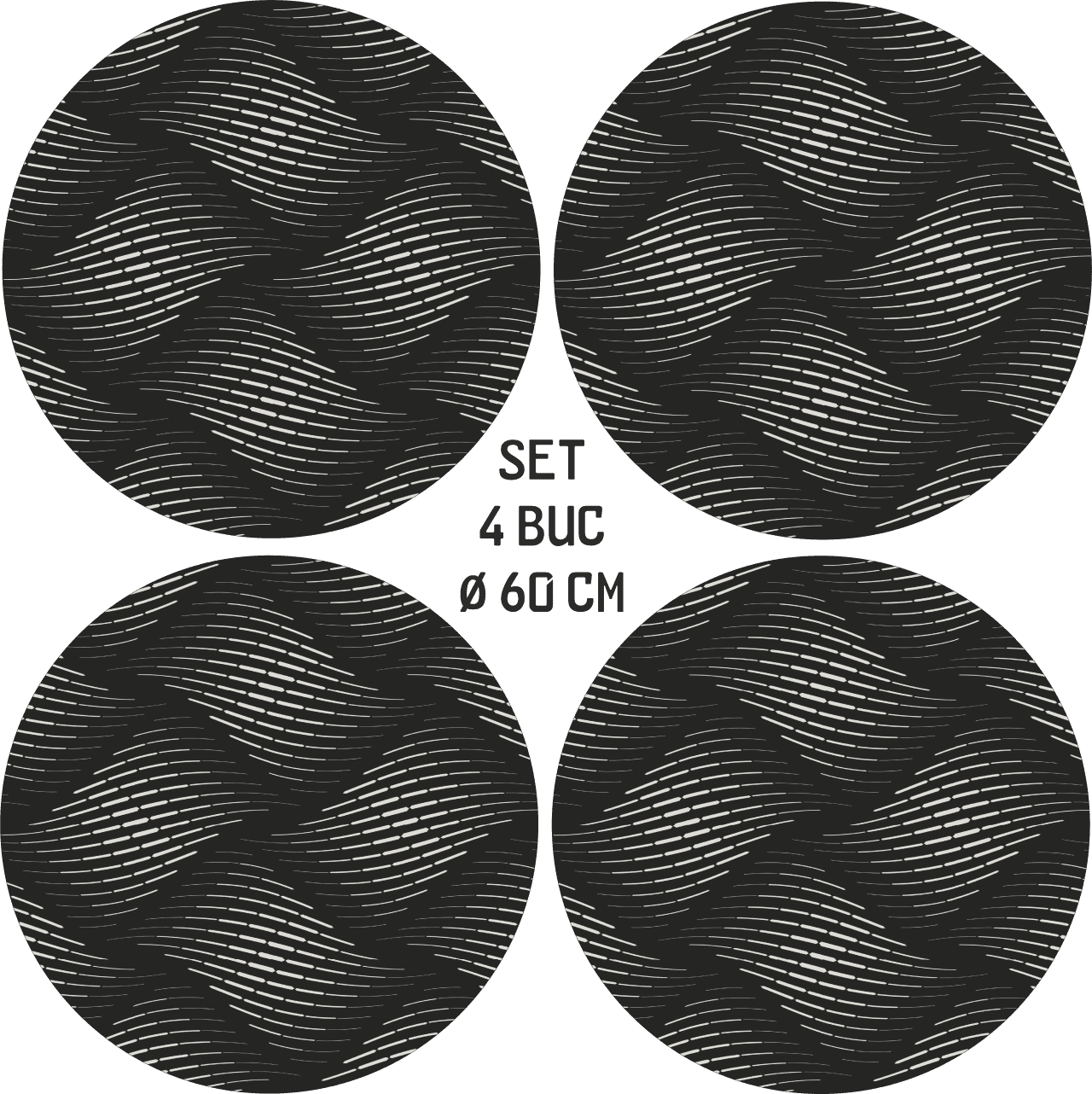 Set 4 Folii Imprimate Outdoor cu EcoSolvent, autoadezive, pentru decorarea jantelor auto, dimetru 60 cm, model FJT-23 - imagine 4