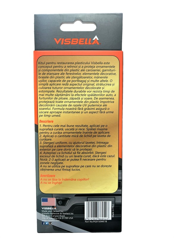 Kit restaurare, lustruire si intretinere elemente din plastic, Visbella - imagine 3