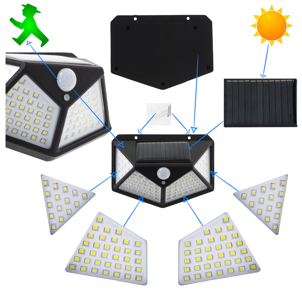 Lampa Solara LED cu senzor crepuscular si senzor de miscare - imagine 6