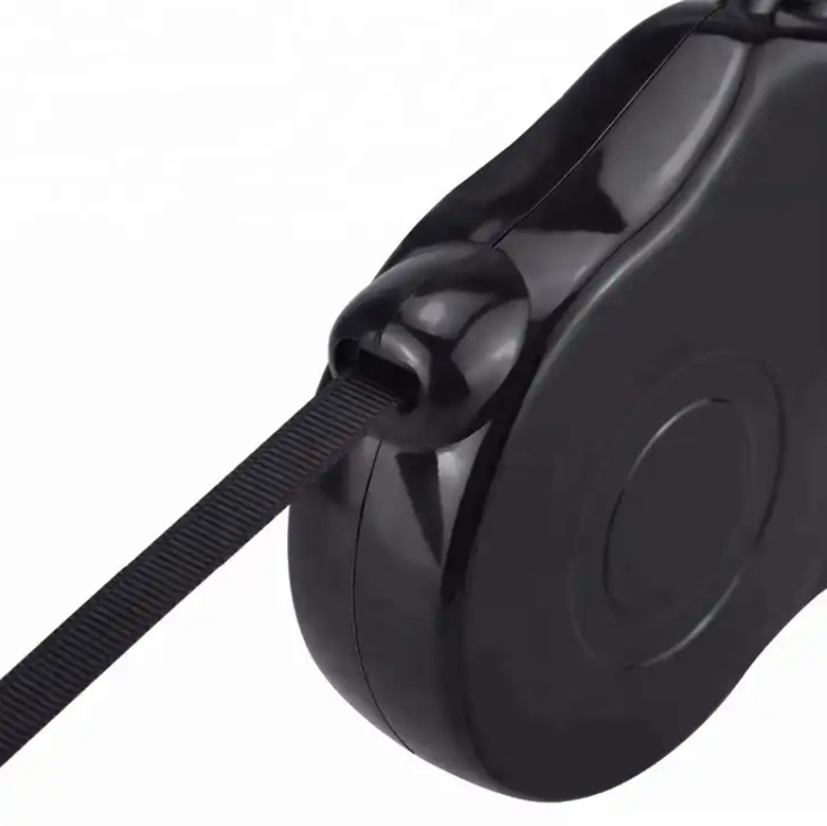 Lesa Retractabila Automata cu carabina pentru caini, lungime sfoara 5m, culoare Neagra - imagine 3