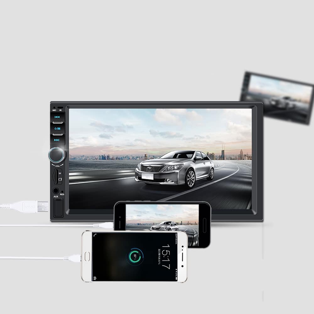 Player Video Auto dimensiune 2DIN, + Camera Marsarier INCLUSA, TouchScreen de 7 inch, 4 x 50W, model WDS-30 cu Bluetooth, Handsfree, Radio, MP3, WMA, MP4, AUX, Card, Telecomanda - imagine 3