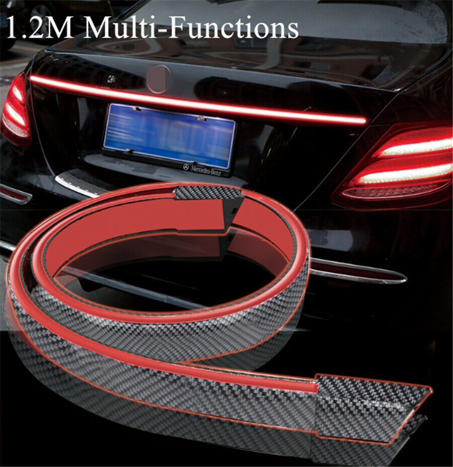 Eleron auto cu lampa stop frana suplimentara pentru autoturisme, 12V, 120cm, Carbon - imagine 6