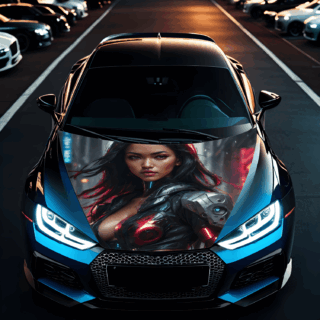 Folie Capota Auto "Hood Art" rezistenta la exterior, marime L (180 x 130cm) - Cod: AVX-CAPOTA-001L