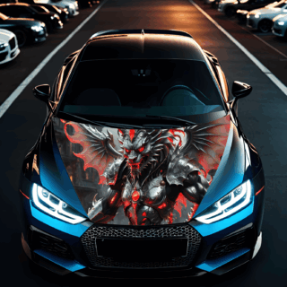 Folie Capota Auto "Hood Art" rezistenta la exterior, marime L (180 x 130cm) - Cod: AVX-CAPOTA-025L