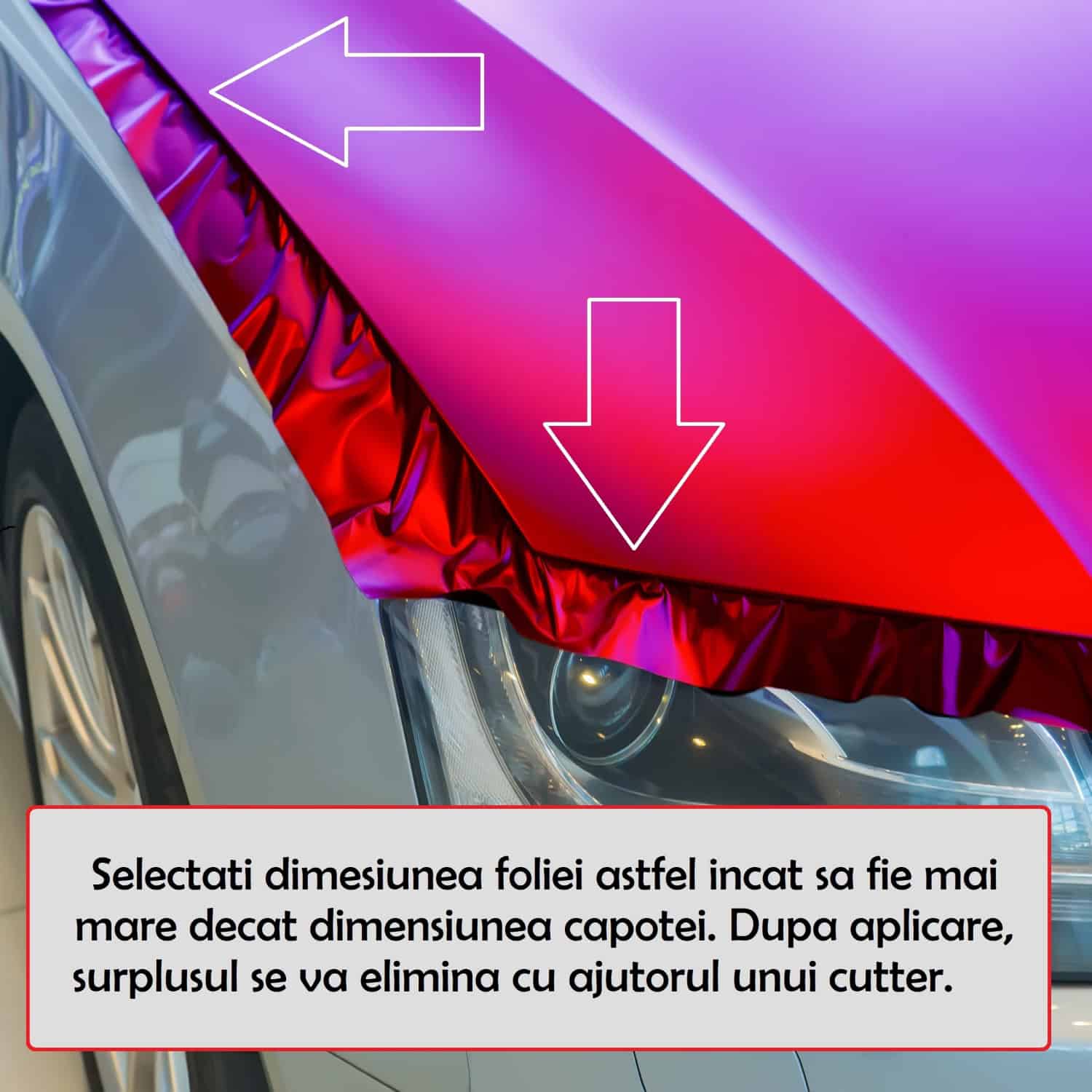Folie Capota Auto "Hood Art" rezistenta la exterior, marime S (150 x 110cm) - Cod: AVX-CAPOTA-030S - imagine 4