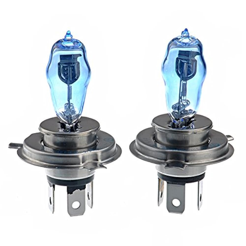 Set 2 becuri halogen H4 - P43 "HOD HI-POWER", putere 90/100W, lumina alba 5000K, 12V, imitatie xenon, cu mufe ceramice - imagine 2