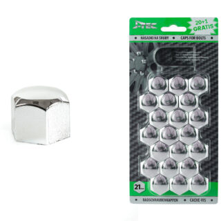 Set capace prezoane 21 mm, culoare Crom
