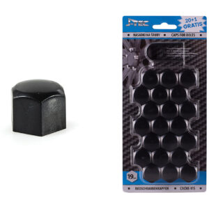 Set capace prezoane 19 mm, culoare Negru